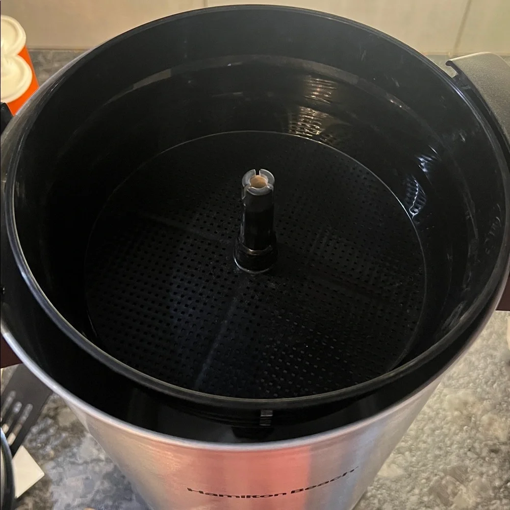 Hamilton Beach 12- 42 cup urn. Stainless with twist top. Used once or twice.